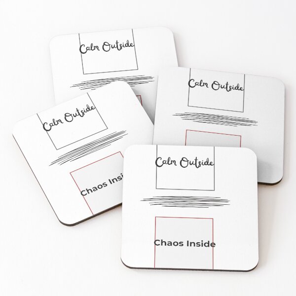 Item preview, Calm Outside Chaos Inside - Aesthetic Overthinking Anxiety Design designed and sold by khaoulaassila.