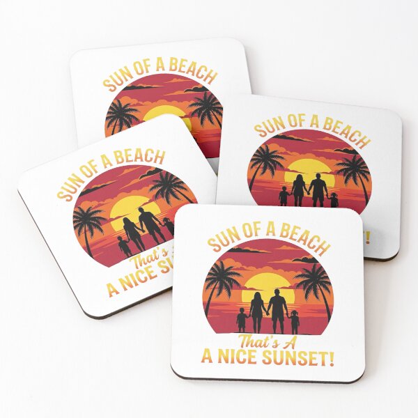 Item preview, Funny Sun of a Beach Retro Tropical Sunset designed and sold by vibes-studio1.