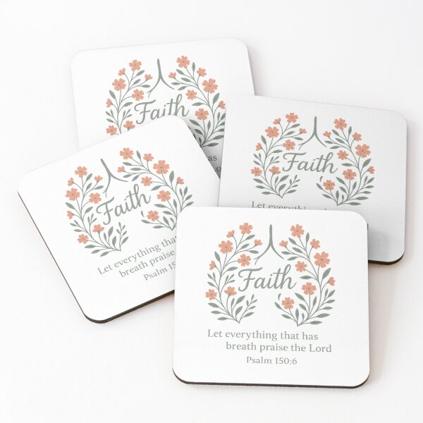 Item preview, Faith – Let Everything That Has Breath Praise the Lord Psalm 150:6 Floral Christian Design designed and sold by SoulThread Studio.