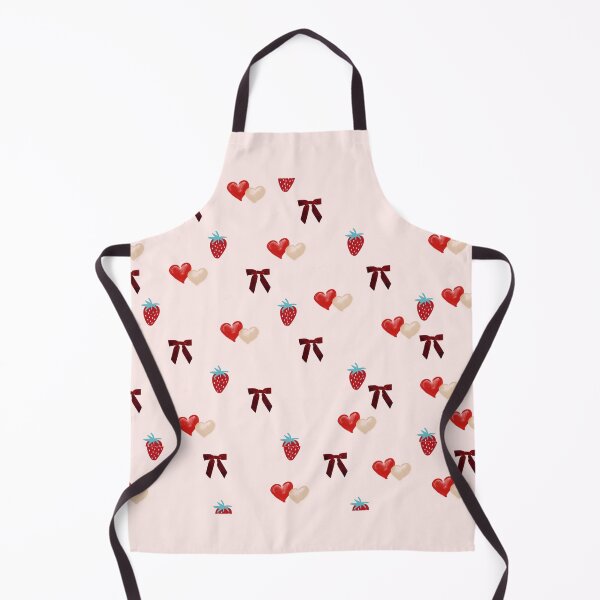 Item preview, Strawberry Hearts & Bows Pattern – Cute Coquette Aesthetic designed and sold by DreamForge Collections.