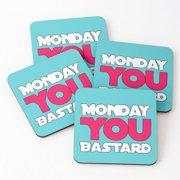 Item preview, “Monday You Bastard” hate Mondays sarcastic humor office work designed and sold by AstronautMerch.