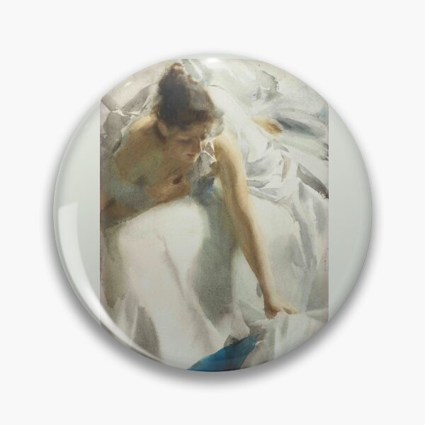 Item preview, Emma waking up, intimate watercolor, Zorn, 1892 designed and sold by L'Atelier 1888.