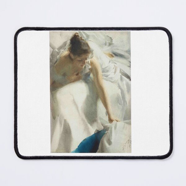 Item preview, Emma waking up, intimate watercolor, Zorn, 1892 designed and sold by L'Atelier 1888.