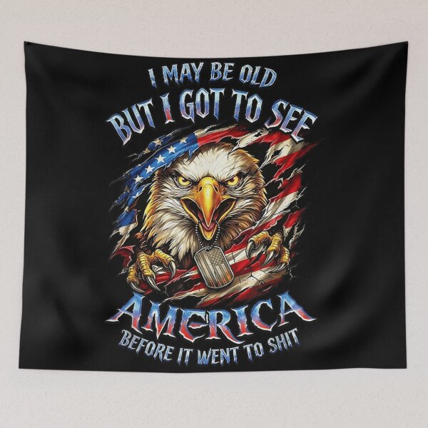 Item preview, I May Be Old But I Got To See America Funny Patriotic Eagle Design designed and sold by Capisedo.