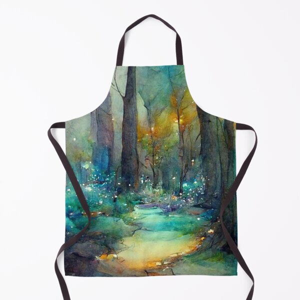 Item preview, Enchanted Watercolor Forest – Dreamy Woodland Landscape Art designed and sold by MasterPrintz.