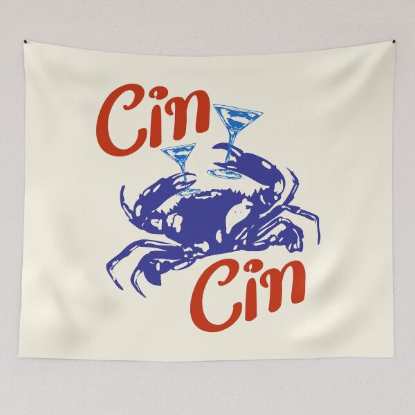 Item preview, Cin Cin Crab Martini Coastal Cocktail Retro designed and sold by MaiZephyr.