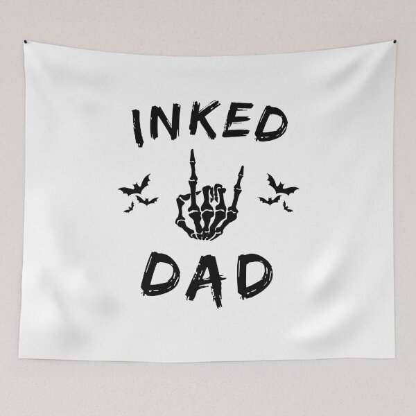 Item preview, Papá tatuado, mano de esqueleto, bates de rock roll designed and sold by snowry.