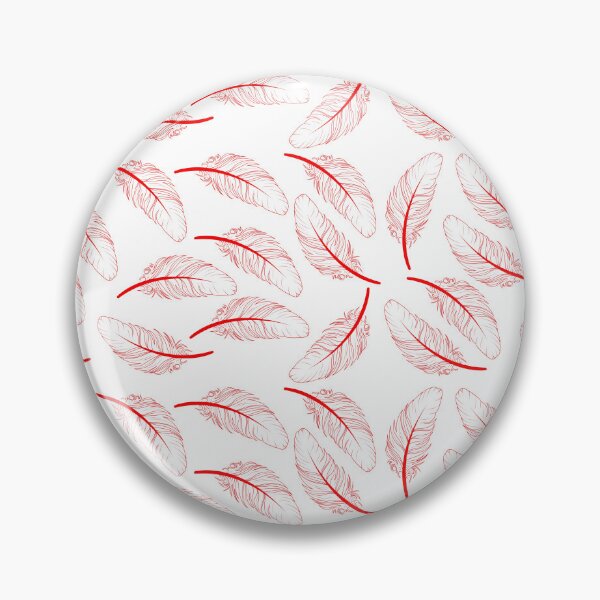 Item preview, Beautiful illustration featuring a pattern of red feathers against a white background. designed and sold by Giree07.
