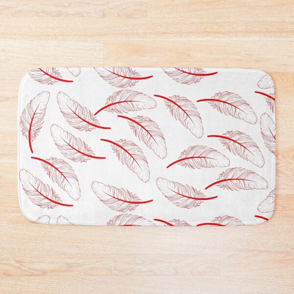 Item preview, Beautiful illustration featuring a pattern of red feathers against a white background. designed and sold by Giree07.