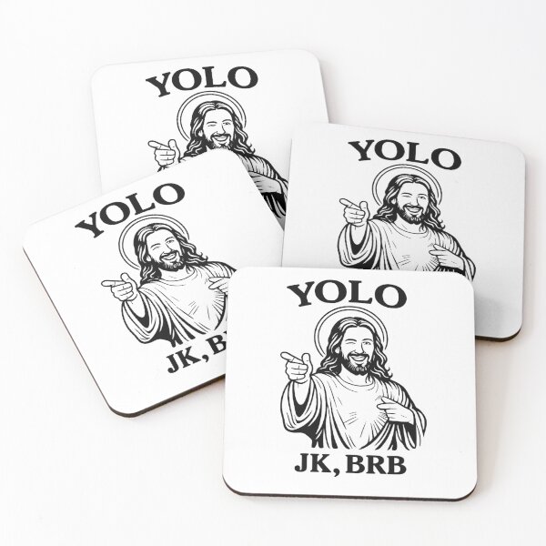 Item preview, YOLO, JK - BRB Jesus 3 designed and sold by Inappropriate Ink.