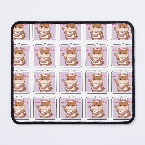 Item preview, Baked with Love Sticker – Cute Chef Hamster Kawaii Cooking Baking Aesthetic designed and sold by pn_terest.