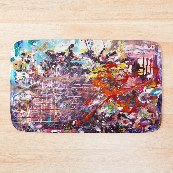 Item preview, Golden Rain on Q, acrylic abstract designed and sold by galina-art.
