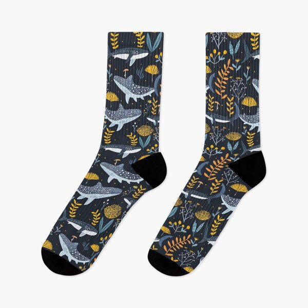 Item preview, Scandinavian Folk Art, Floral Whales Pattern designed and sold by xiao xuans.