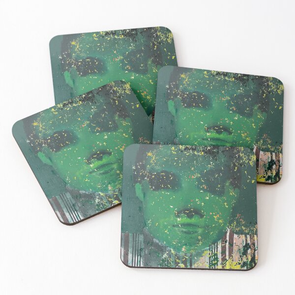 Item preview, Abstracted Face XV – Green Silence designed and sold by Gela Mikava.