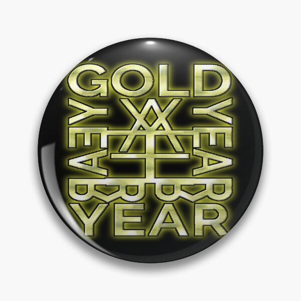 Artikelvorschau, Goldenes GOLD YEAR-Logo. entworfen und verkauft von Giulivo Store Graphic.