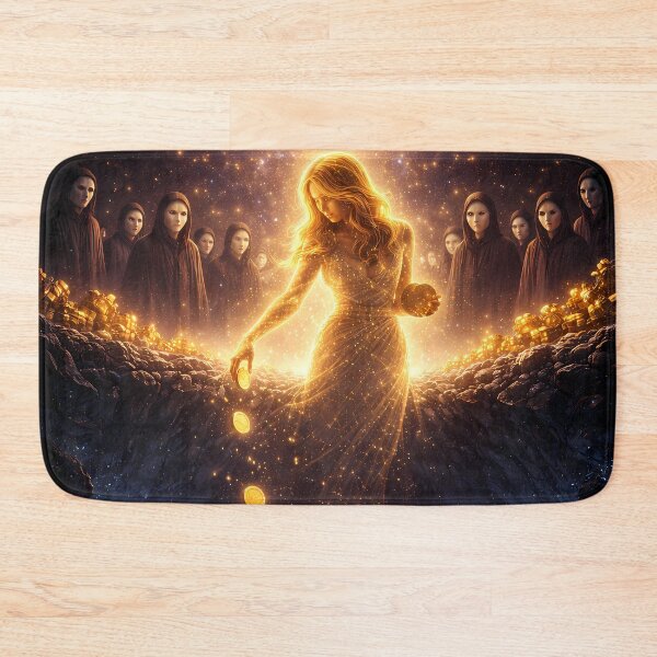 Item preview, Golden Fate Goddess Above Serpent War Ritual designed and sold by KnitOfShadoF.