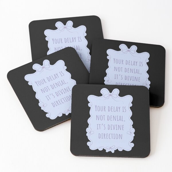 Item preview, ‏Your Delay Is Not Denial – Divine Direction Inspirational Quote Design designed and sold by Rosaglauca.