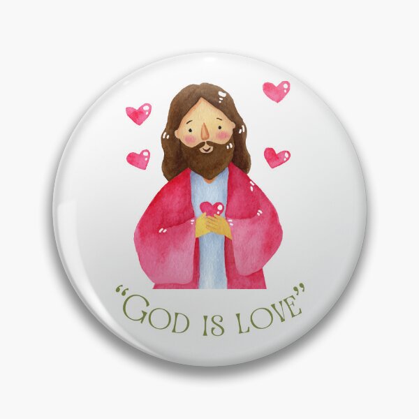 Item preview, Cute Jesus Illustration “God Is Love” designed and sold by Sberry8888.