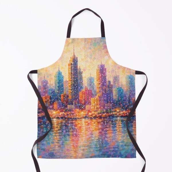 Item preview, Vibrant Divisionist City Skyline designed and sold by AndreBarnard.