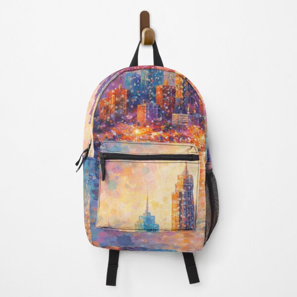 Item preview, Vibrant Divisionist City Skyline designed and sold by AndreBarnard.