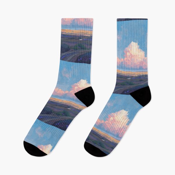 Item preview, Open Landscape with Dramatic Cloudy Sky designed and sold by TinyWarmThing.