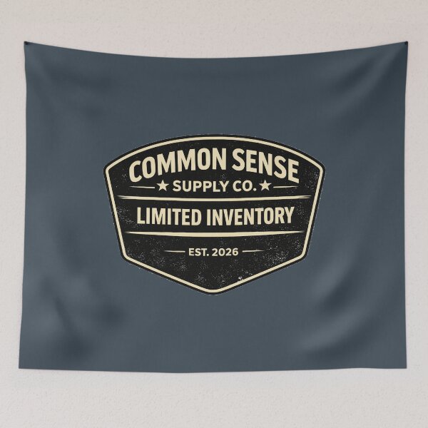 Item preview, Common Sense Supply Co Limited Inventory Shirt Vintage Badge Graphic Tee designed and sold by GhostDawgs.