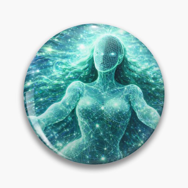 Item preview, Digital Cosmic Goddess Emerging From Light Grid designed and sold by KnitOfShadoF.