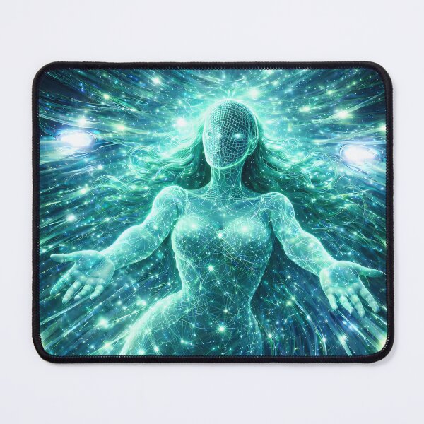 Item preview, Digital Cosmic Goddess Emerging From Light Grid designed and sold by KnitOfShadoF.