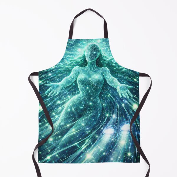 Item preview, Digital Cosmic Goddess Emerging From Light Grid designed and sold by KnitOfShadoF.