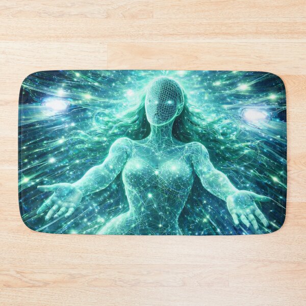 Item preview, Digital Cosmic Goddess Emerging From Light Grid designed and sold by KnitOfShadoF.