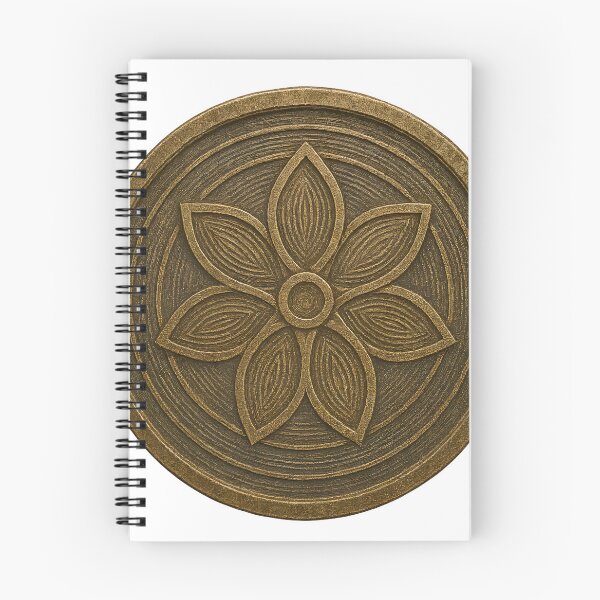 Item preview, A bronze flower emblem on transparent background designed and sold by Creative88Art.