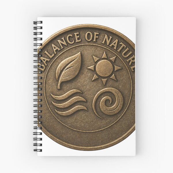 Item preview, A bronze coin with balance of nature on transparent background designed and sold by Creative88Art.