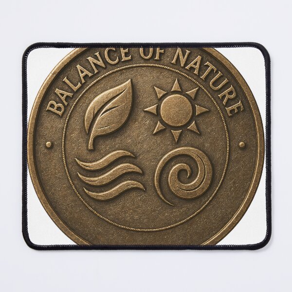 Item preview, A bronze coin with balance of nature on transparent background designed and sold by Creative88Art.