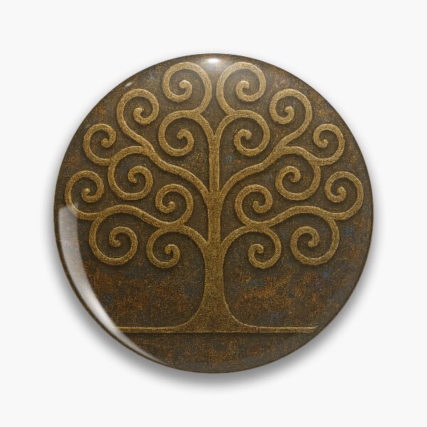 Item preview, A bronze coin with a tree design on transparent background designed and sold by Creative88Art.