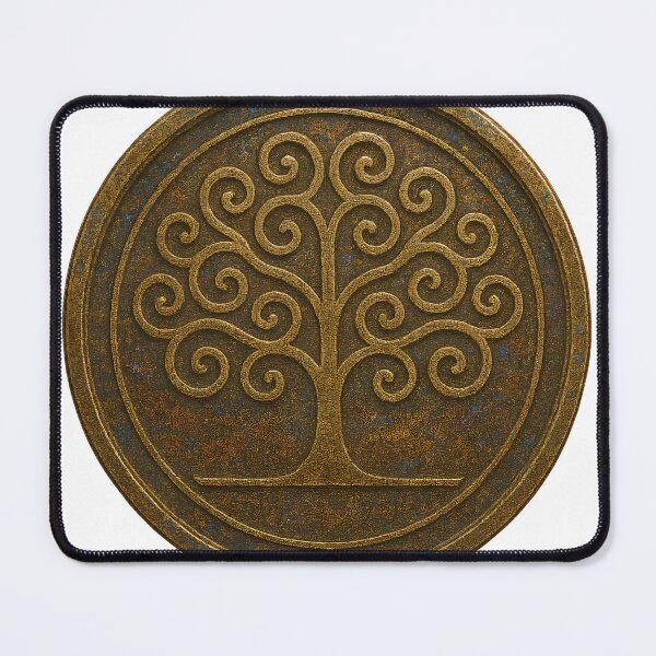 Item preview, A bronze coin with a tree design on transparent background designed and sold by Creative88Art.