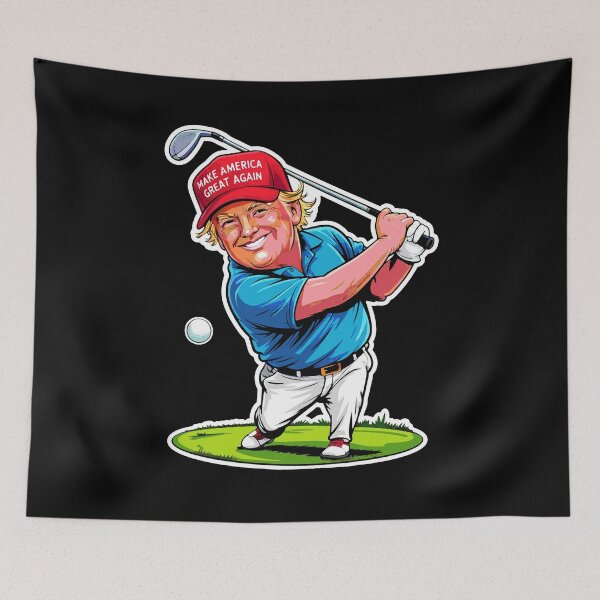 Item preview, Make America Great Again Trump Playing Golf designed and sold by plushism.