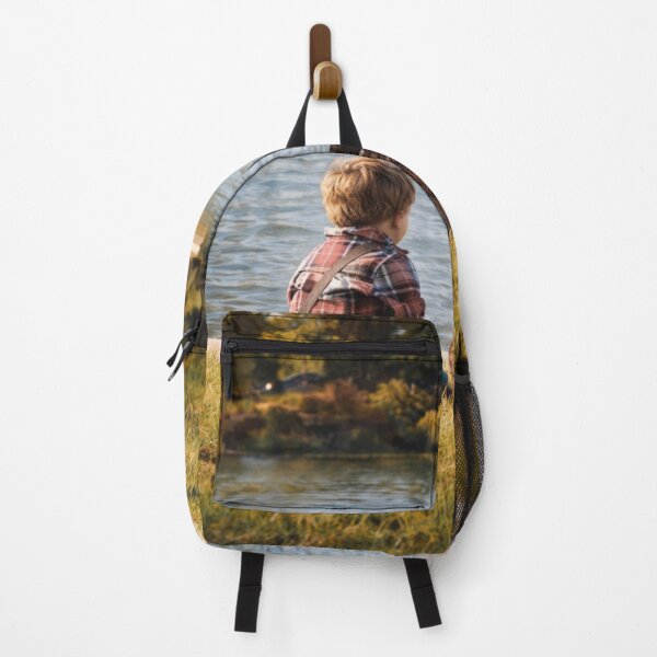 Item preview, Boy and cat by the lake designed and sold by donchago.