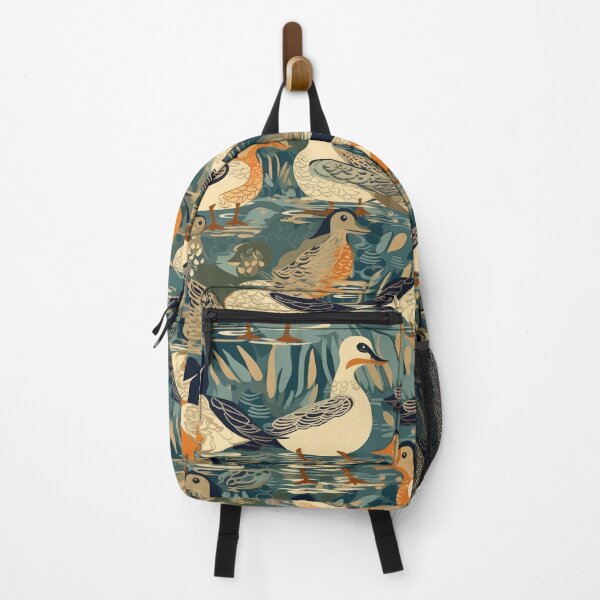 Item preview, Stylized Duck Pond Wildlife Illustration Pattern designed and sold by pinkal.