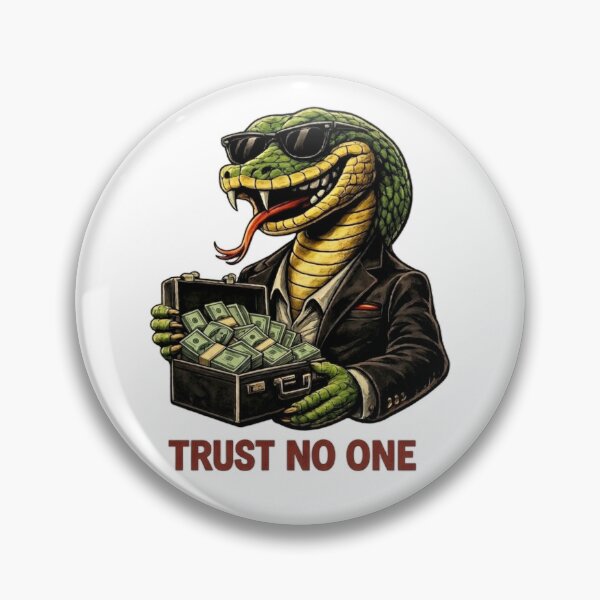 Item preview, Suit Snake Holding Cash Briefcase - Trust No One Sticker designed and sold by Bug by Design.