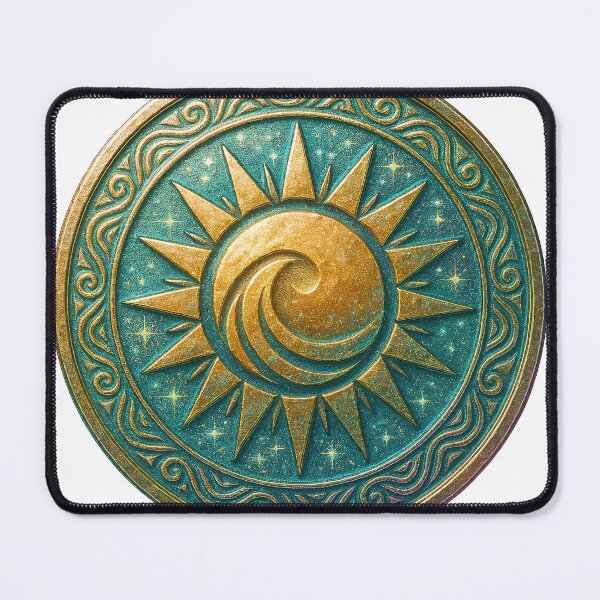 Item preview, A gold and blue sun symbol on transparent background designed and sold by Creative88Art.