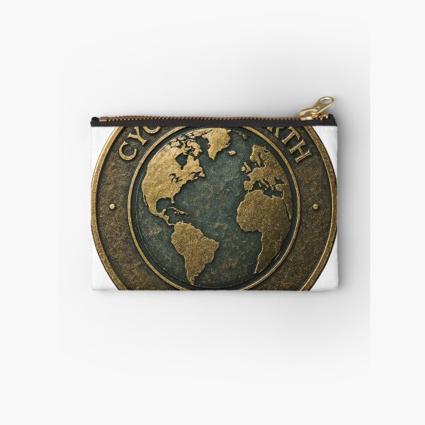 Item preview, A gold coin with a map of the world on a transparent background designed and sold by Creative88Art.