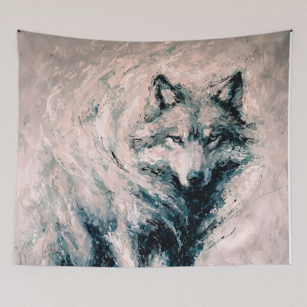 Item preview, Majestic wolf in abstract style designed and sold by paulrommer.