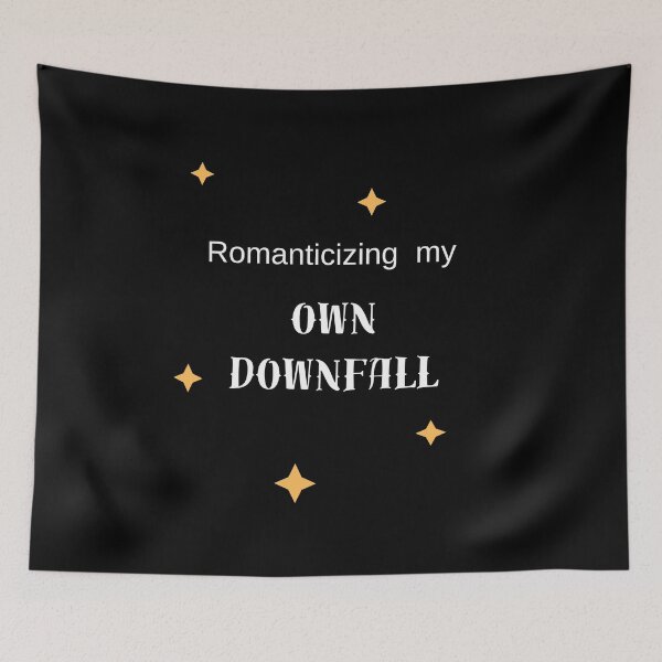 Item preview, Romanticizing My Own Downfall — Aesthetic Starry Quote designed and sold by HALYNA070824.