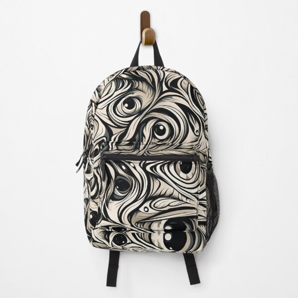 Item preview, Abstract Calligraphic Swirls and Mystical Eyes Pattern designed and sold by pinkal.