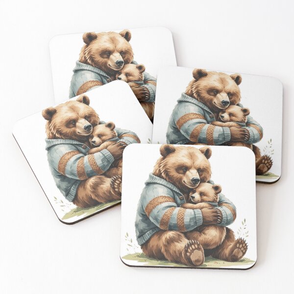Item preview, Papa Bear And Baby Bear Hug Watercolor Father's Day designed and sold by AQUILAKREO.