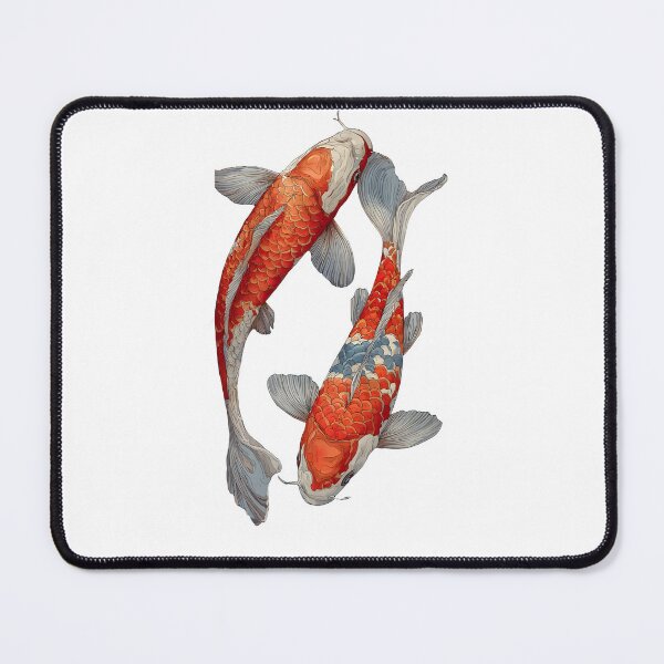 Item preview, Cute Koi Fish Duo Swimming Illustration | Minimal Japanese Aesthetic Art designed and sold by ayatstudio.