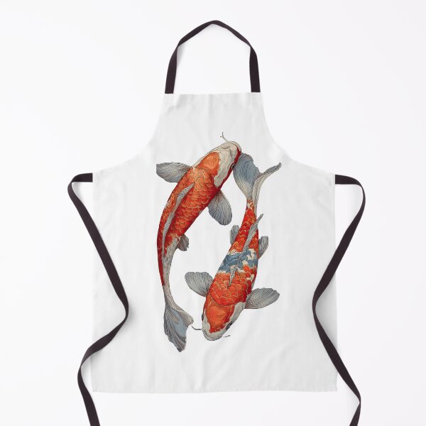 Item preview, Cute Koi Fish Duo Swimming Illustration | Minimal Japanese Aesthetic Art designed and sold by ayatstudio.