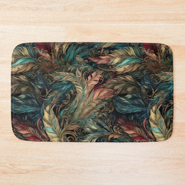 Item preview, Intricate Feathers in Jewel Tones designed and sold by pinkal.