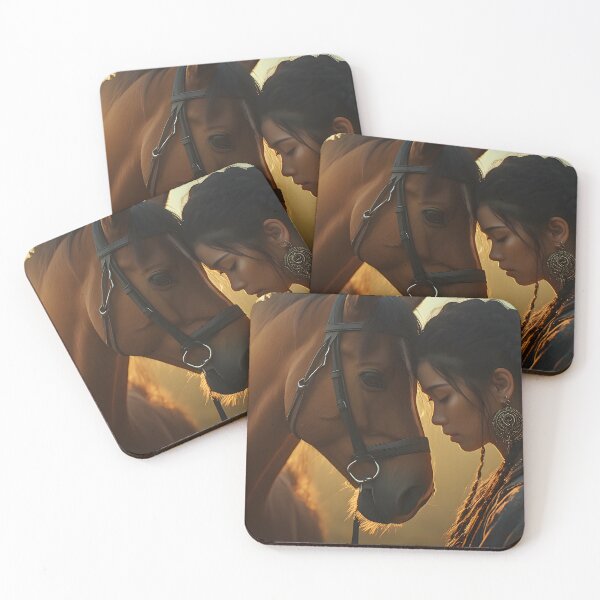 Item preview, Horse Spiritual Connection — Emotional Bohemian Art designed and sold by Schoenenwald — Art Japonais, Zen & Nature.