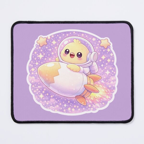 Item preview, Kawaii Chick in Egg Rocket – Cute Space Chick designed and sold by p-frosty-design.